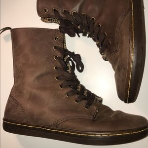 DR.Martens cheetah reversible print Brown boots